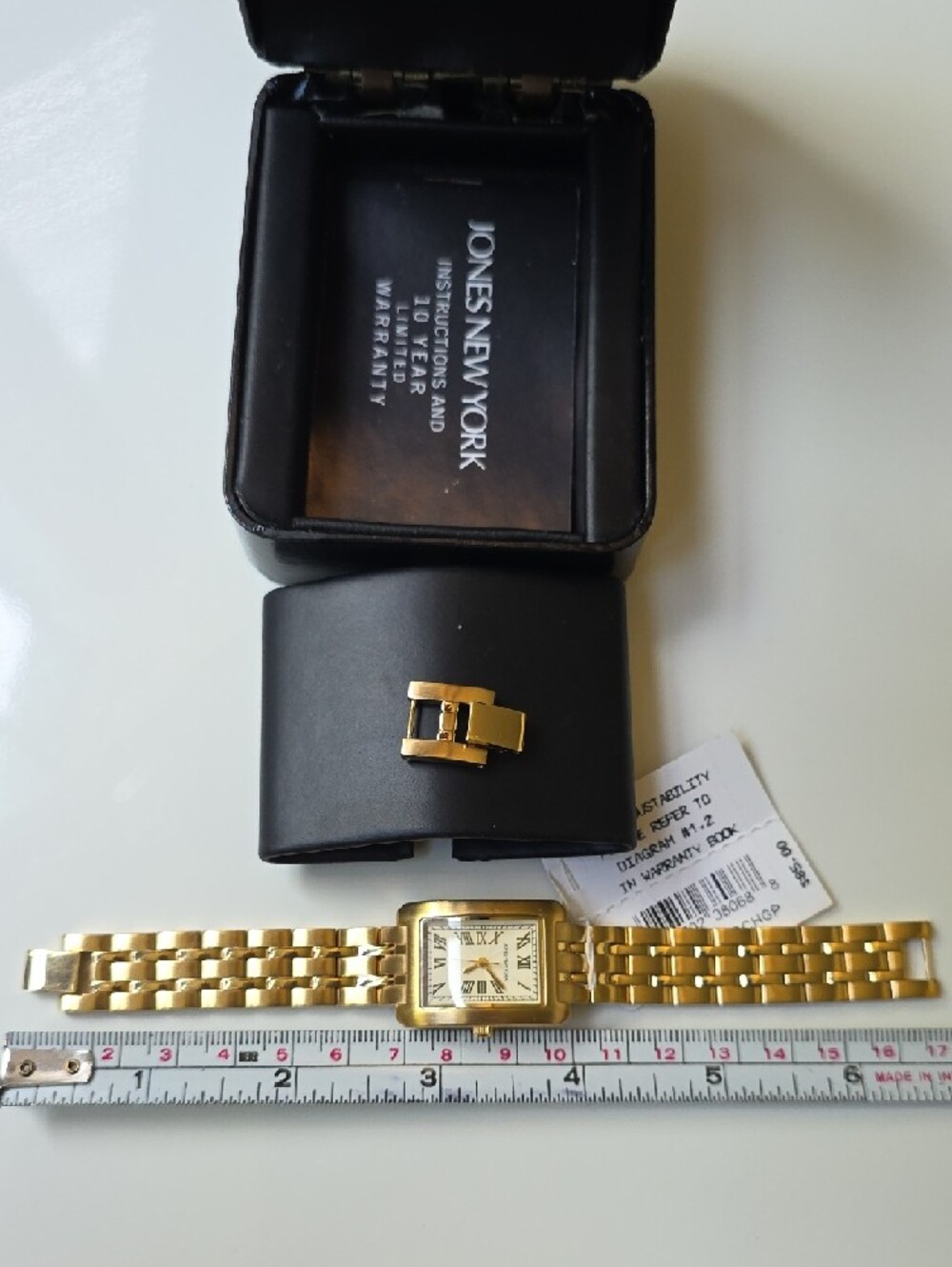 NEW JONES NEW YORK GOLD TONE BRACELET WATCH - Picture 4 of 6